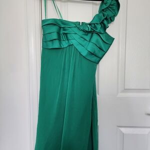 Max & Cleo Green Women's One Shoulder Dress-Worn Once